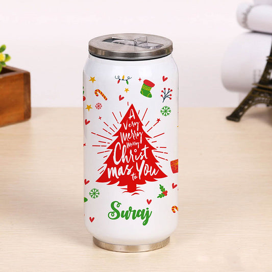 Can Sipper Bottle - Christmas Tree