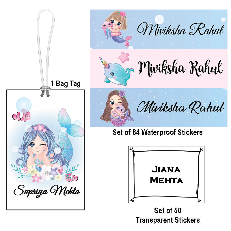 Back to School Label Pack - Mermaid