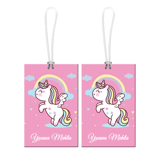 Bag Tags (Set of 2) - Pink Unicorn