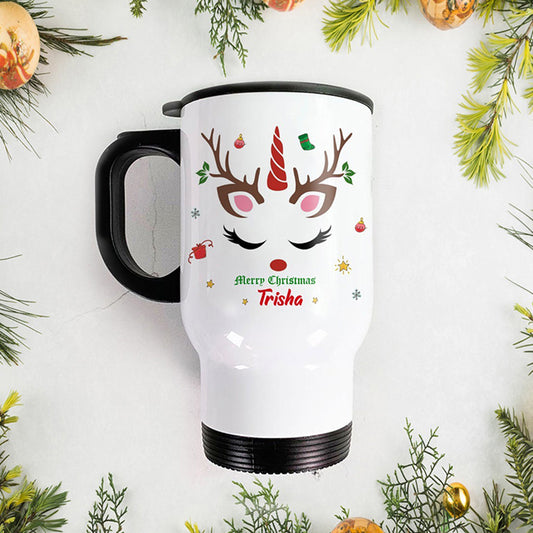 Steel Travel Mug -   Reindeer