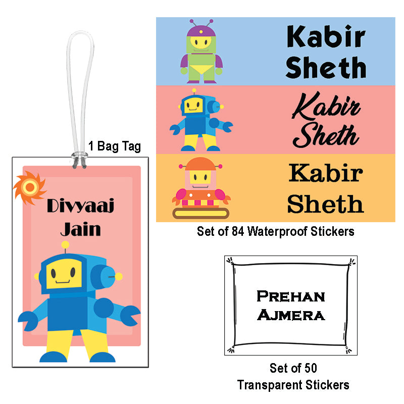 Back to School Label Pack - Robot