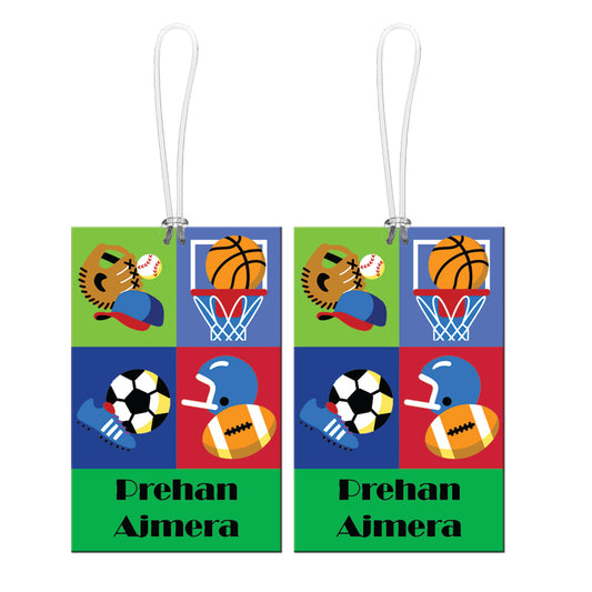 Bag Tags (Set of 2) - Sports