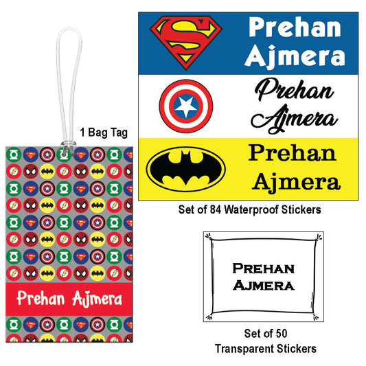 Back to School Label Pack -  Superhero