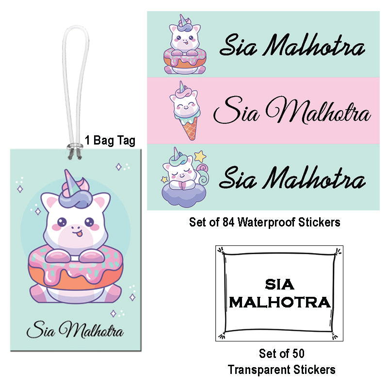 Back to School Label Pack - Unicorn