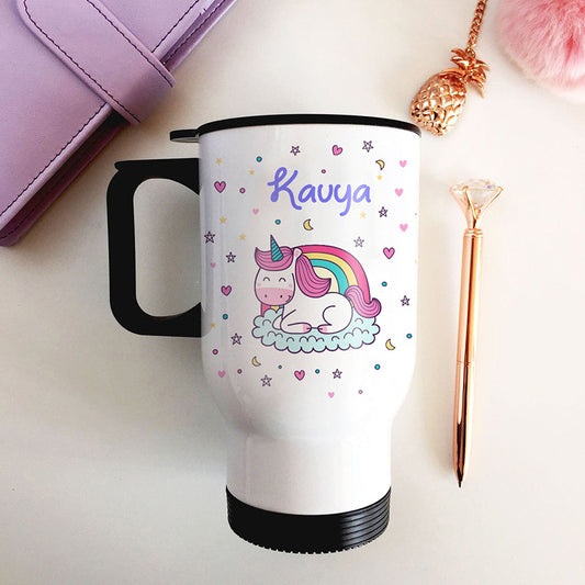 Steel Travel Mug - Unicorn Stars