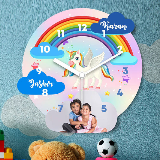 Wall Clock - Unicorn with Photo