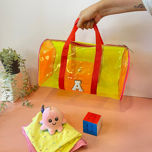 Sheer Duffel Bag - Yellow and Orange