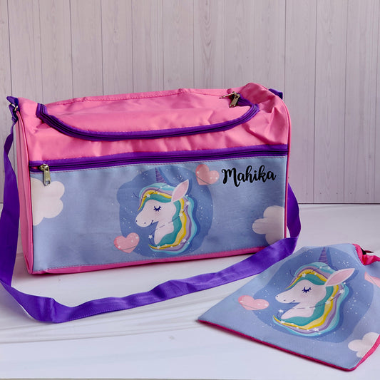 Travel bag with pouch - unicorn